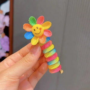 Colourful Telephone Wire Hair Bands for Kids ( Pack of 4 )