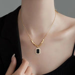 Black Onyx Necklace (Titanium Steel)