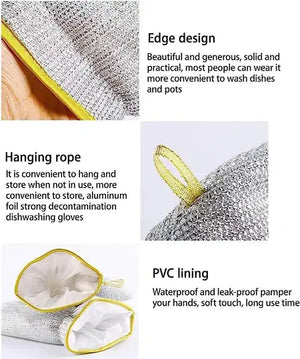 Dish Washing Wire Gloves ( Pack of 4 )