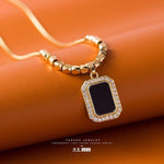 Black Onyx Necklace (Titanium Steel)