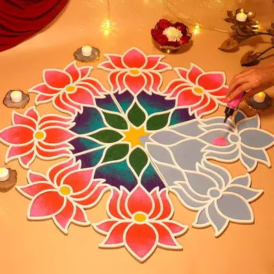 Assorted Design Island Rangoli ( Pack o 2 )