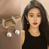Pearl Wing Stud Korean Earrings